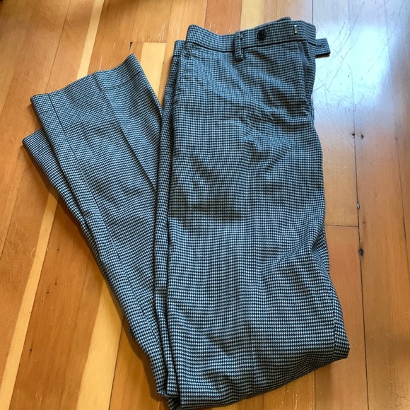 Uniqlo Houndstooth Trousers Grey and Black - Picture 1 of 7